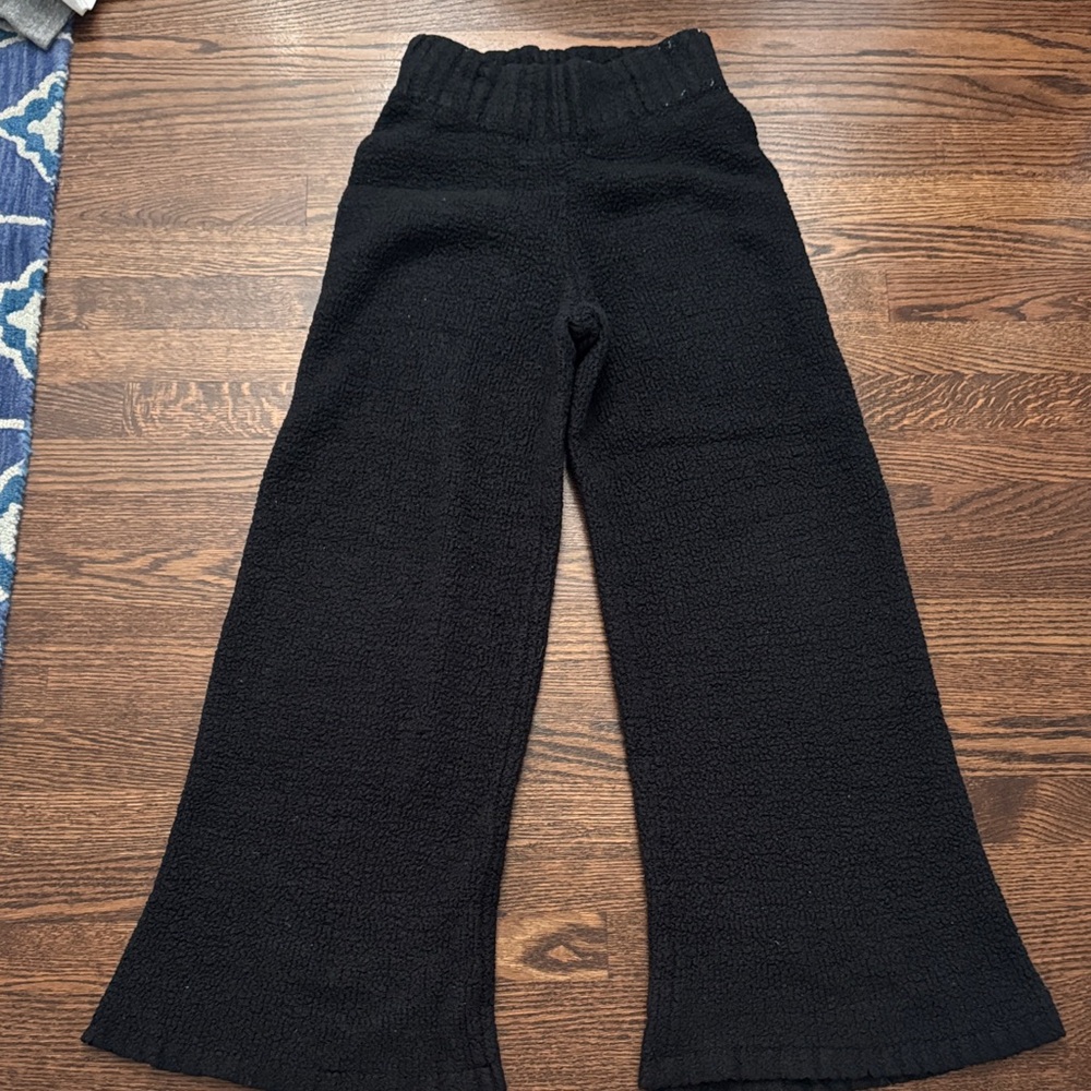 SKIMS Black Cozy Knit Wide-Leg Trousers